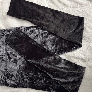 Black Velvet Leggings